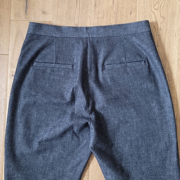 Sz6 BANANA REPUBLIC Sloan Charcoal Woven Material Tuxedo Pants with Blac… - Picture 5 of 6